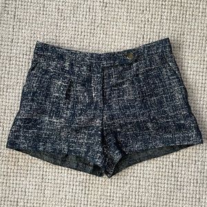 Anthropologie Metallic Mini Shorts